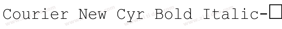 Courier New Cyr Bold Italic字体转换